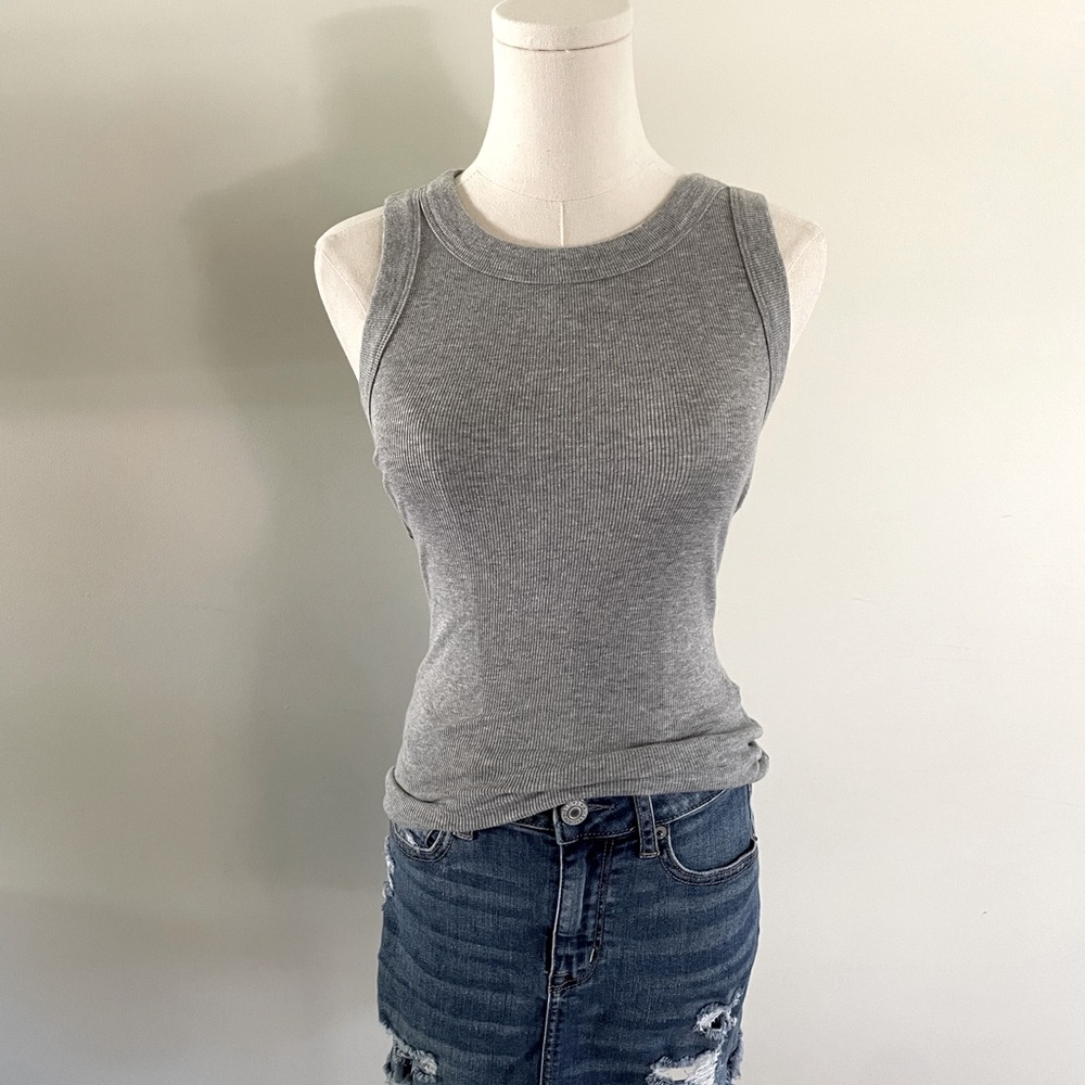 Michael Stars Ultra Ribbed Paloma Tank — Gray